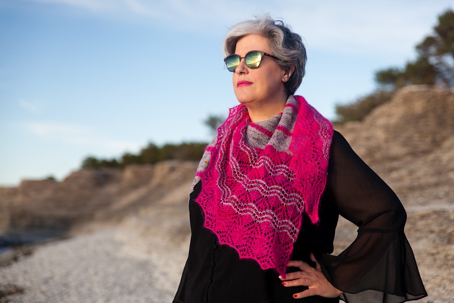 Heat Wave, un châle en mohair et soie